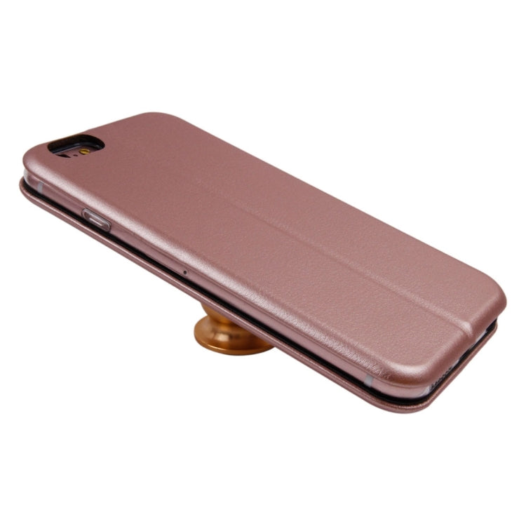 For iPhone 6 Magnetic Suction Style Horizontal Flip Leather Case with Holder & Card Slots