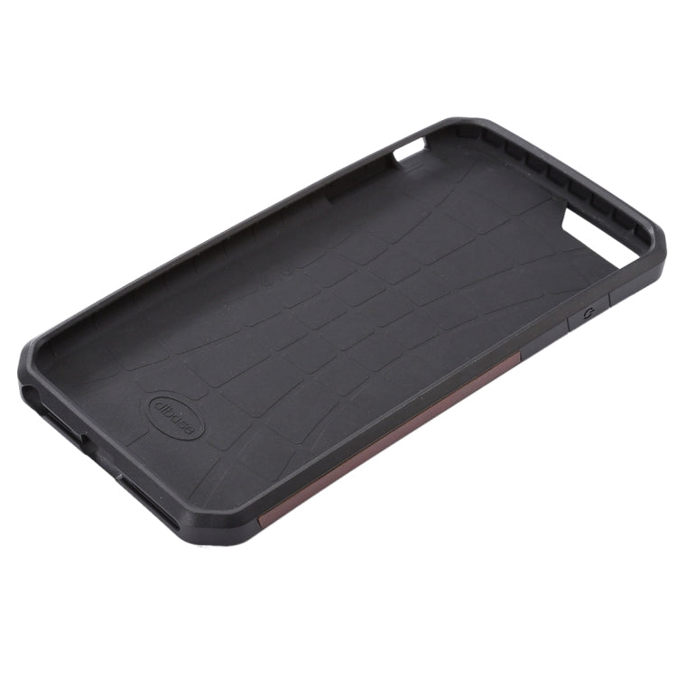 For iPhone 6 Plus & 6s Plus Jeans Leather TPU Protective Case with Card Slot(Blue)