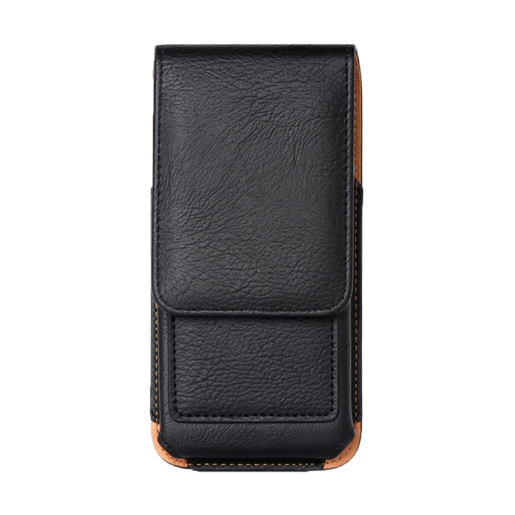 For iPhone 6 Plus & 6s Plus & 6 & 6s Classical Style Elephant Texture Vertical Flip Leather Case Waist Bag with Card Solts & Rrotatable Back Splint, Size: 16 x 8.5 cm(Black)