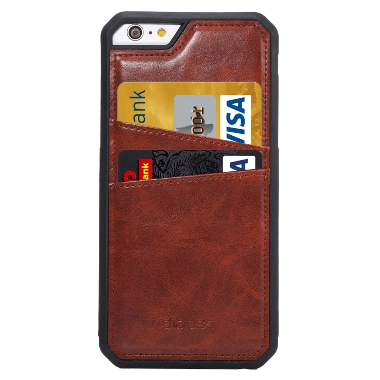 For iPhone 6 Plus & 6s Plus Crazy Horse Texture TPU Protective Case with Card Slot