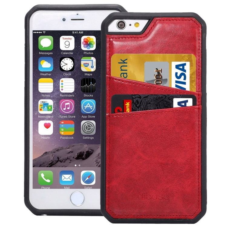 For iPhone 6 Plus & 6s Plus Crazy Horse Texture TPU Protective Case with Card Slot