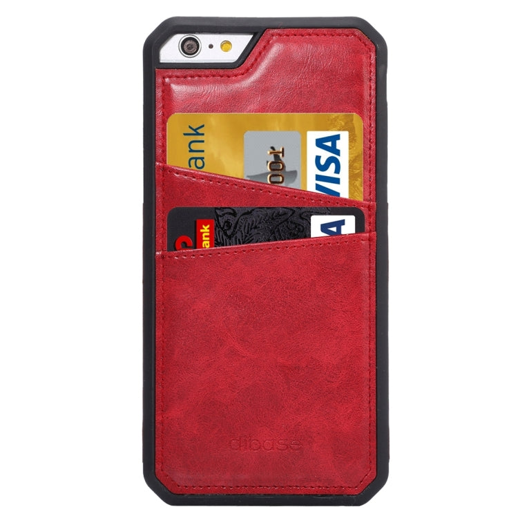 For iPhone 6 Plus & 6s Plus Crazy Horse Texture TPU Protective Case with Card Slot