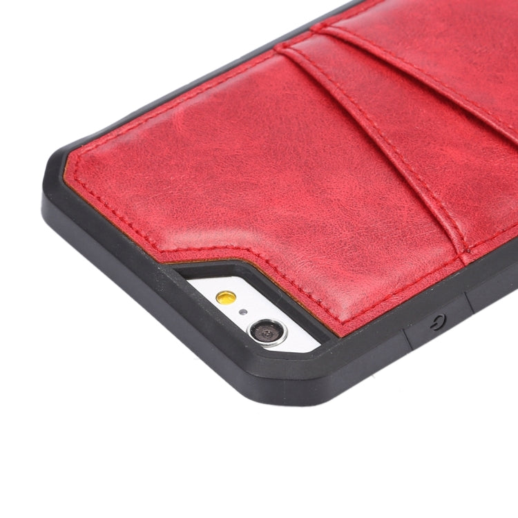 For iPhone 6 Plus & 6s Plus Crazy Horse Texture TPU Protective Case with Card Slot