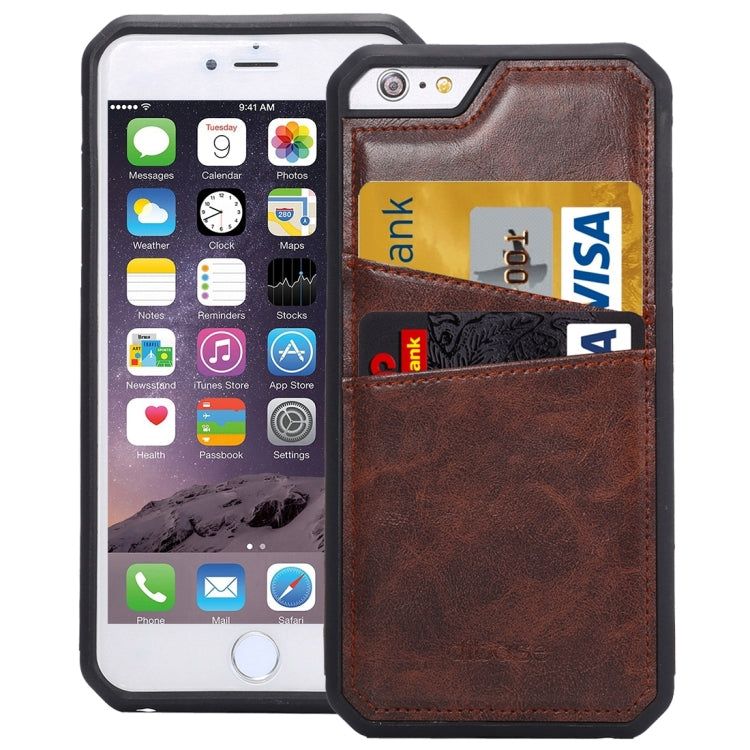 For iPhone 6 Plus & 6s Plus Crazy Horse Texture TPU Protective Case with Card Slot
