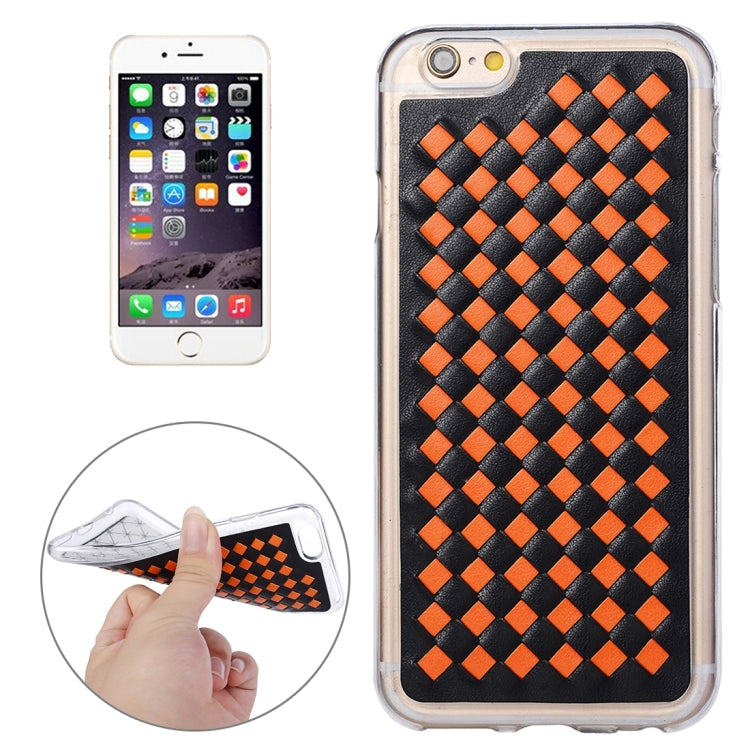 For iPhone 6 Plus & 6s Plus Knit Pattern PU Leather + TPU Protective Case