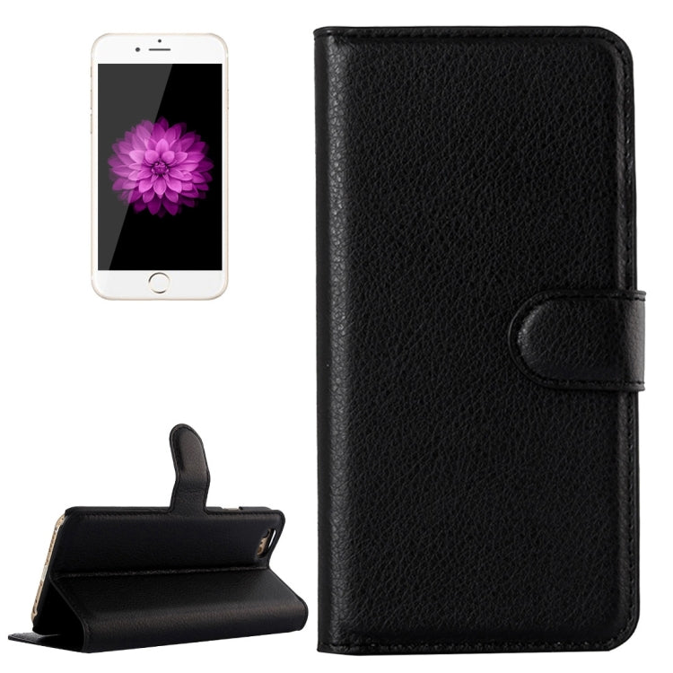 For iPhone 6 Plus & 6s Plus Litchi Texture Horizontal Flip Leather Case with Holder & Card Slots & Wallet