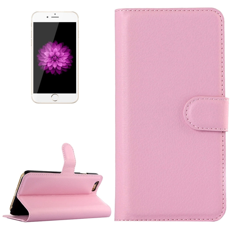 For iPhone 6 Plus & 6s Plus Litchi Texture Horizontal Flip Leather Case with Holder & Card Slots & Wallet