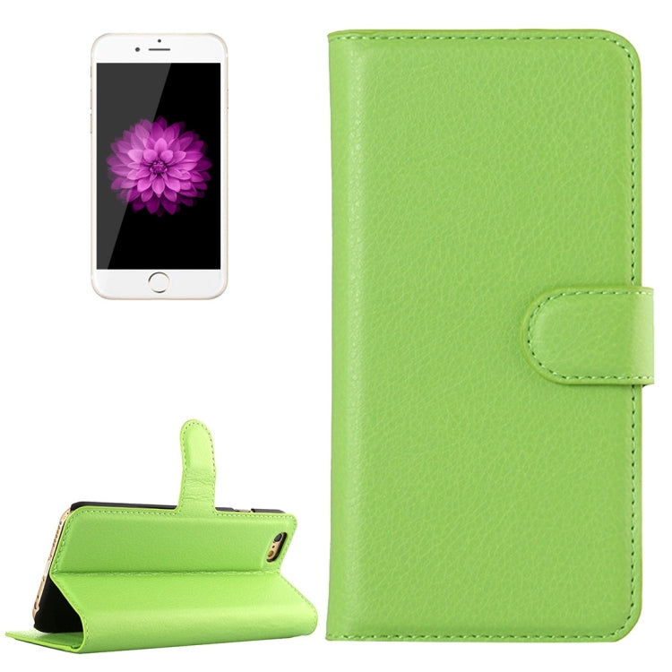 For iPhone 6 Plus & 6s Plus Litchi Texture Horizontal Flip Leather Case with Holder & Card Slots & Wallet