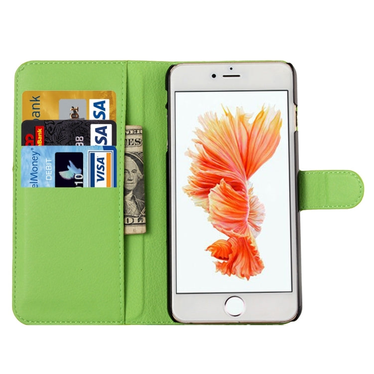 For iPhone 6 Plus & 6s Plus Litchi Texture Horizontal Flip Leather Case with Holder & Card Slots & Wallet