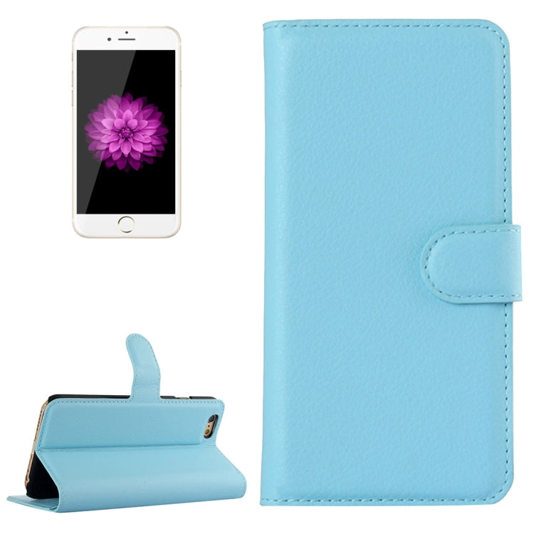For iPhone 6 Plus & 6s Plus Litchi Texture Horizontal Flip Leather Case with Holder & Card Slots & Wallet