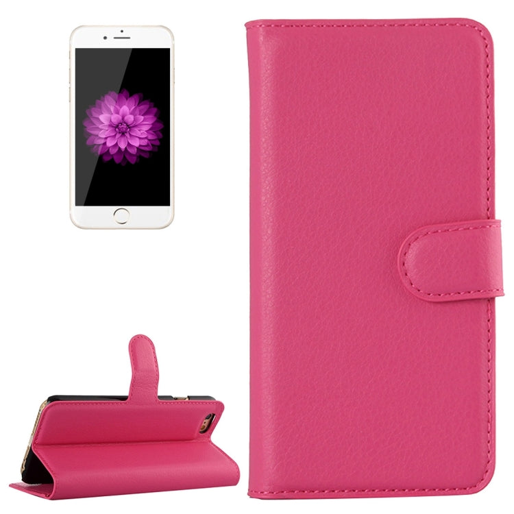 For iPhone 6 Plus & 6s Plus Litchi Texture Horizontal Flip Leather Case with Holder & Card Slots & Wallet