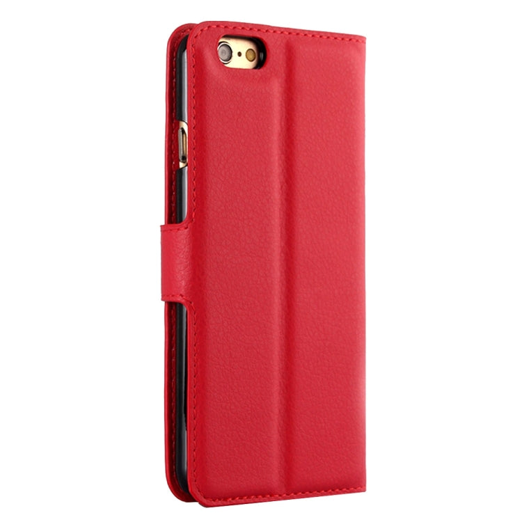 For iPhone 6 Plus & 6s Plus Litchi Texture Horizontal Flip Leather Case with Holder & Card Slots & Wallet
