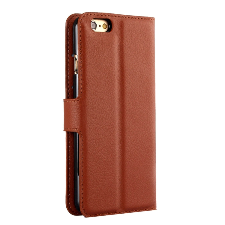 For iPhone 6 Plus & 6s Plus Litchi Texture Horizontal Flip Leather Case with Holder & Card Slots & Wallet