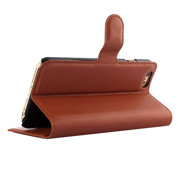 For iPhone 6 Plus & 6s Plus Litchi Texture Horizontal Flip Leather Case with Holder & Card Slots & Wallet