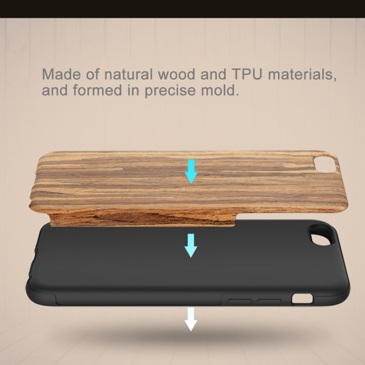 Rock Origin Series for iPhone 6 Plus & 6s Plus Artistic Wood Grain TPU Protective Back Case