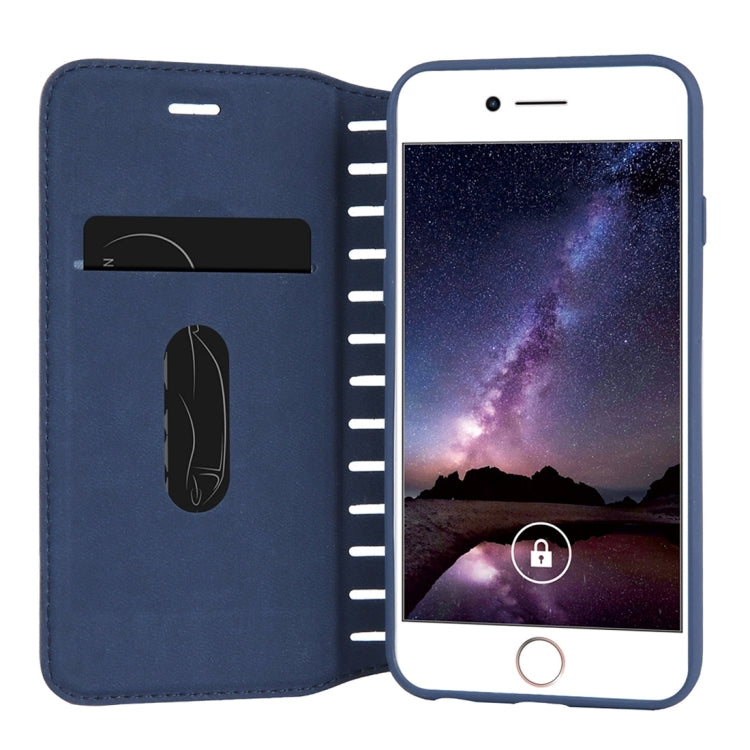 For iPhone 6 Plus & 6s Plus PU Retro Texture with Absorption Horizontal Flip Leather Case with Holder & Card Slots
