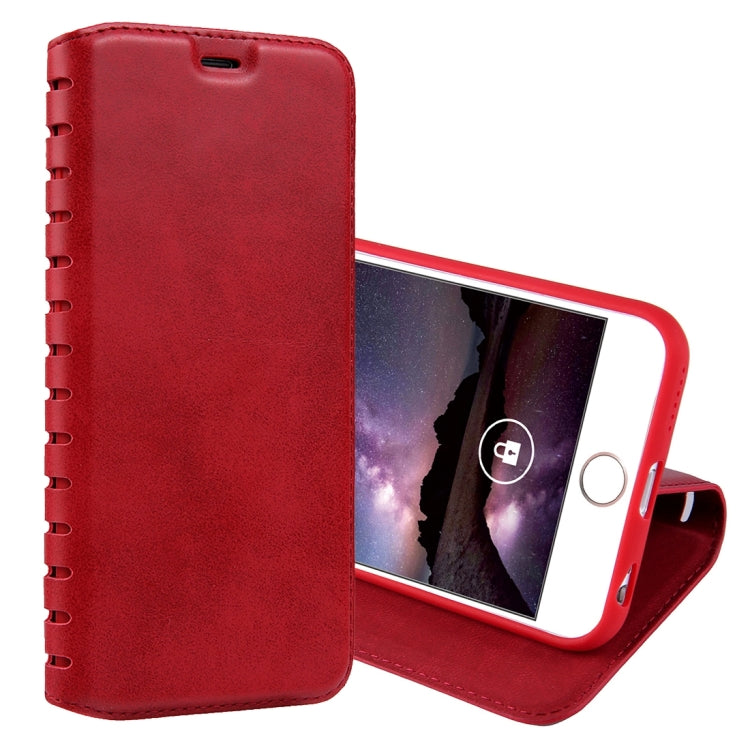 For iPhone 6 Plus & 6s Plus PU Retro Texture with Absorption Horizontal Flip Leather Case with Holder & Card Slots