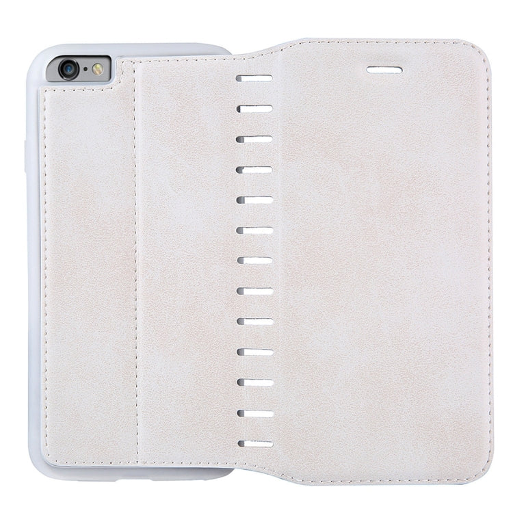 For iPhone 6 Plus & 6s Plus PU Retro Texture with Absorption Horizontal Flip Leather Case with Holder & Card Slots