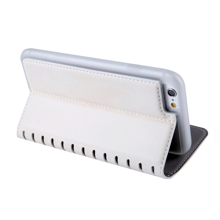 For iPhone 6 Plus & 6s Plus PU Retro Texture with Absorption Horizontal Flip Leather Case with Holder & Card Slots