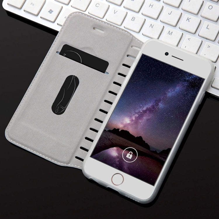 For iPhone 6 Plus & 6s Plus PU Retro Texture with Absorption Horizontal Flip Leather Case with Holder & Card Slots