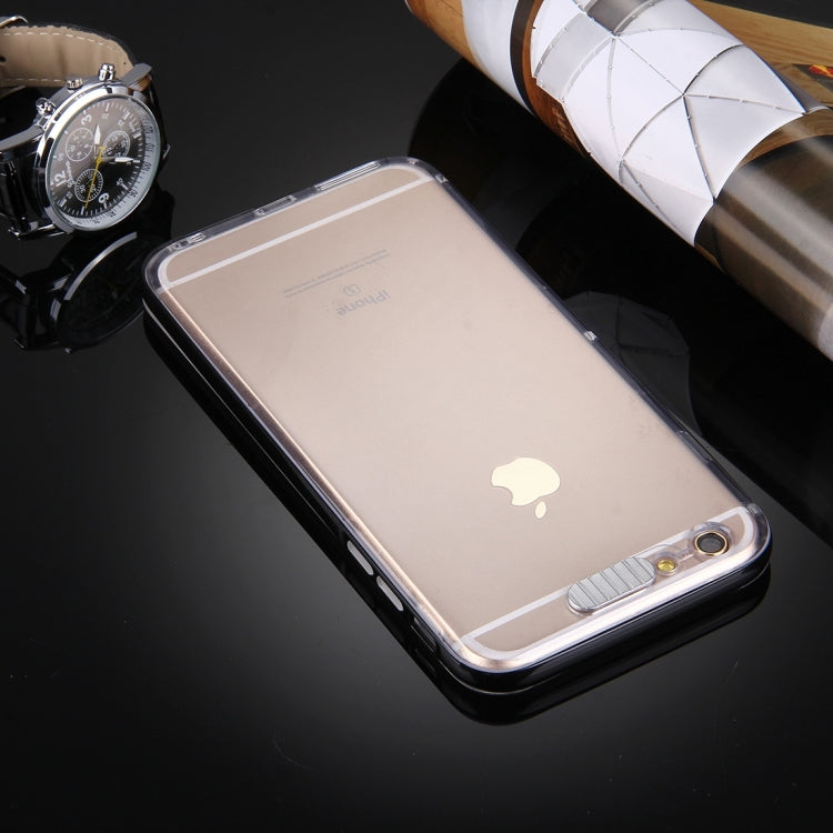 For iPhone 6 Plus & 6s Plus Slide Slice Design Removable Plastic Bumper Flame Transparent TPU Protective Case with Incoming Call LED Flash Blinking