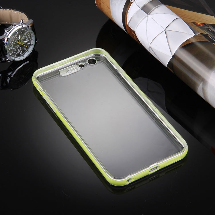 For iPhone 6 Plus & 6s Plus Slide Slice Design Removable Plastic Bumper Flame Transparent TPU Protective Case with Incoming Call LED Flash Blinking