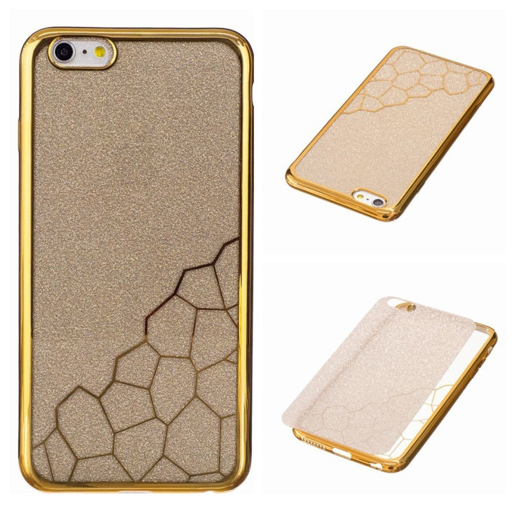 For iPhone 6 Plus & 6s Plus Electroplating Small Cubes TPU Protective Back Cover Case