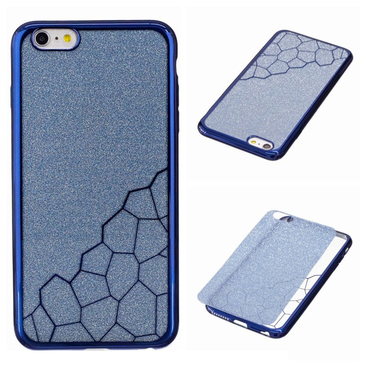 For iPhone 6 Plus & 6s Plus Electroplating Small Cubes TPU Protective Back Cover Case