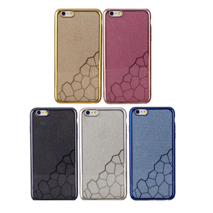 For iPhone 6 Plus & 6s Plus Electroplating Small Cubes TPU Protective Back Cover Case