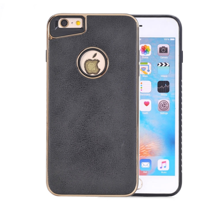 For iPhone 6 Plus & 6s Plus Crazy Horse Texture Electroplating Back Cover