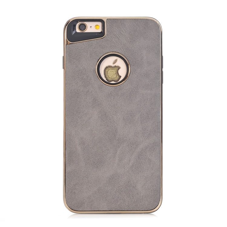 For iPhone 6 Plus & 6s Plus Crazy Horse Texture Electroplating Back Cover