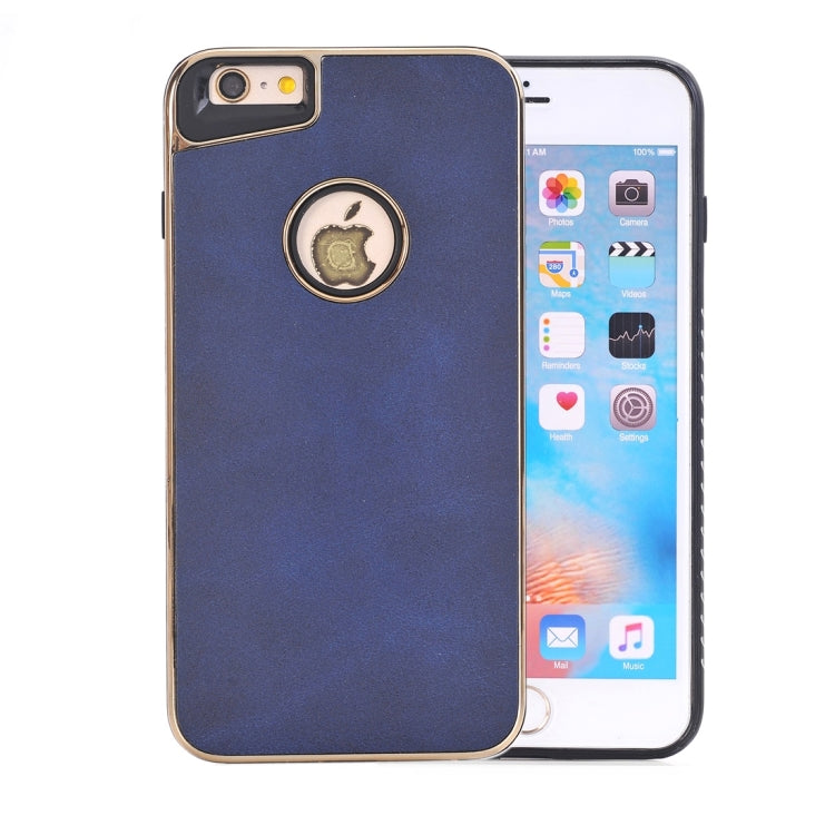 For iPhone 6 Plus & 6s Plus Crazy Horse Texture Electroplating Back Cover