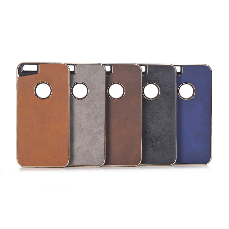 For iPhone 6 Plus & 6s Plus Crazy Horse Texture Electroplating Back Cover