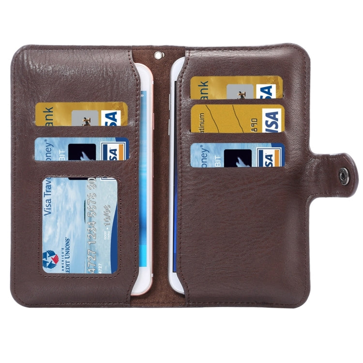 6.3 inch Universal Elephant Skin Texture Carry Case with Wallet & Card Slots for iPhone 6 Plus & 6s Plus, Galaxy Note 8 / Note 5, etc.