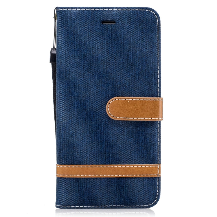 For iPhone 6 Plus & 6s Plus Denim Texture Leather Case with Holder & Card Slots & Wallet & Lanyard