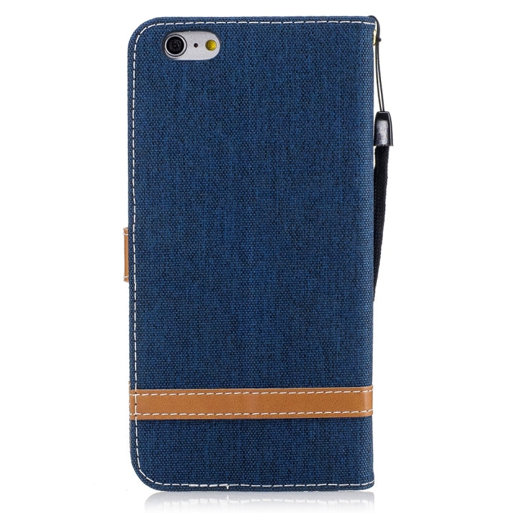 For iPhone 6 Plus & 6s Plus Denim Texture Leather Case with Holder & Card Slots & Wallet & Lanyard