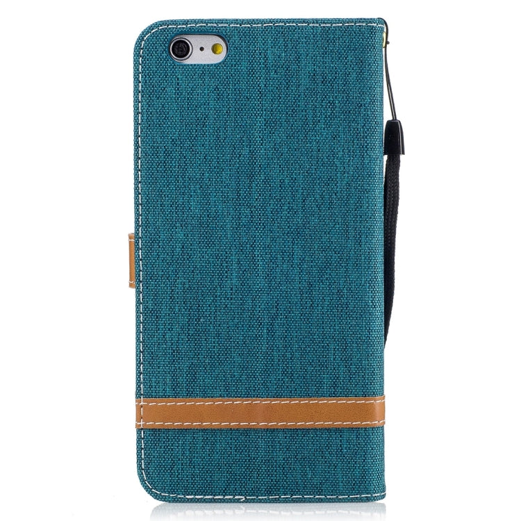 For iPhone 6 Plus & 6s Plus Denim Texture Leather Case with Holder & Card Slots & Wallet & Lanyard