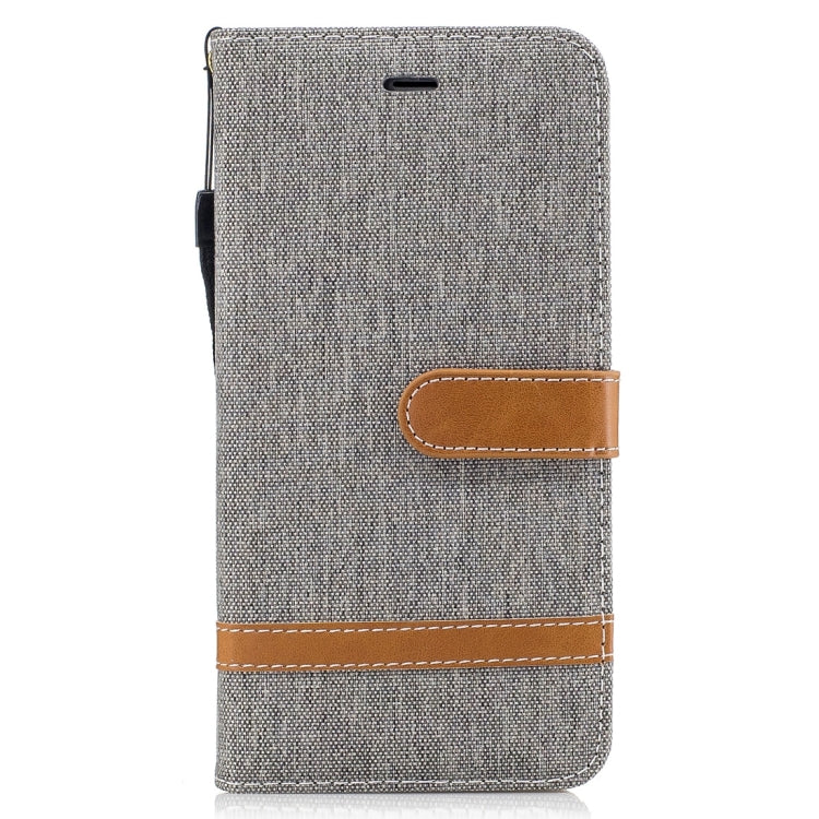 For iPhone 6 Plus & 6s Plus Denim Texture Leather Case with Holder & Card Slots & Wallet & Lanyard