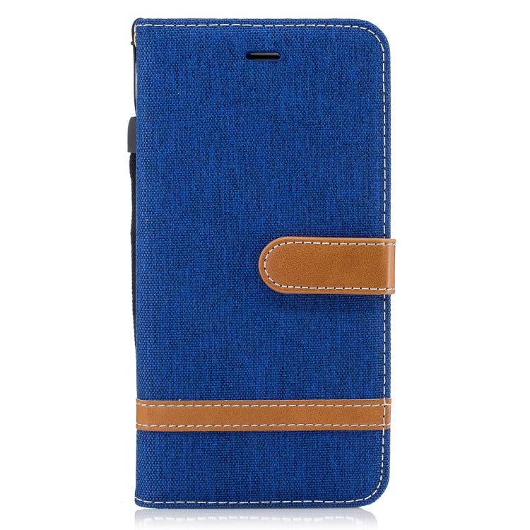 For iPhone 6 Plus & 6s Plus Denim Texture Leather Case with Holder & Card Slots & Wallet & Lanyard