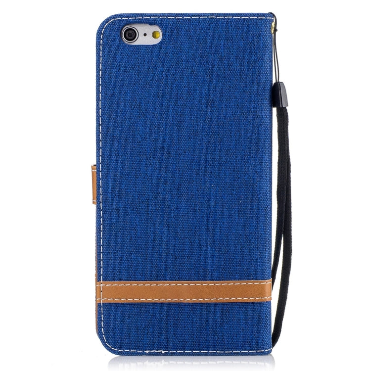 For iPhone 6 Plus & 6s Plus Denim Texture Leather Case with Holder & Card Slots & Wallet & Lanyard