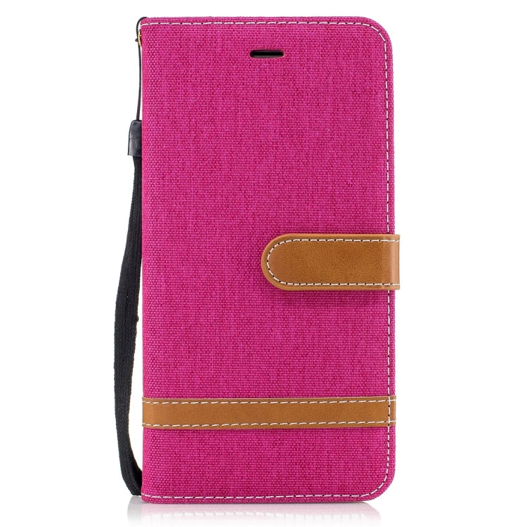 For iPhone 6 Plus & 6s Plus Denim Texture Leather Case with Holder & Card Slots & Wallet & Lanyard