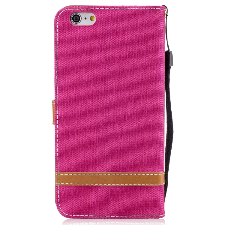 For iPhone 6 Plus & 6s Plus Denim Texture Leather Case with Holder & Card Slots & Wallet & Lanyard