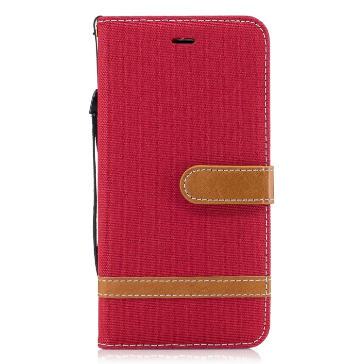 For iPhone 6 Plus & 6s Plus Denim Texture Leather Case with Holder & Card Slots & Wallet & Lanyard