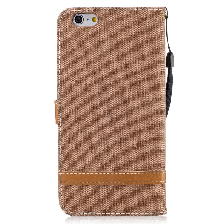 For iPhone 6 Plus & 6s Plus Denim Texture Leather Case with Holder & Card Slots & Wallet & Lanyard
