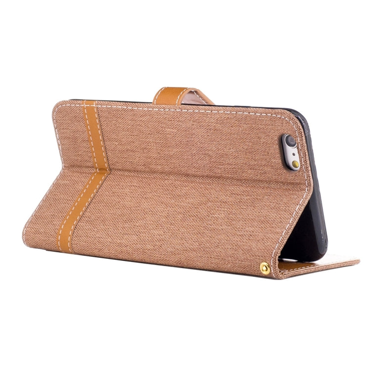 For iPhone 6 Plus & 6s Plus Denim Texture Leather Case with Holder & Card Slots & Wallet & Lanyard