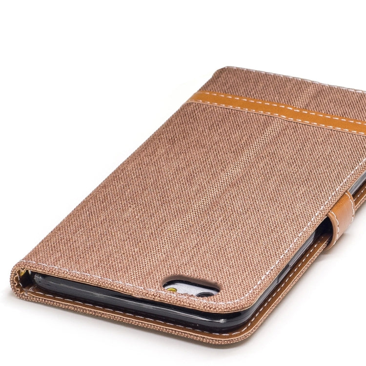 For iPhone 6 Plus & 6s Plus Denim Texture Leather Case with Holder & Card Slots & Wallet & Lanyard