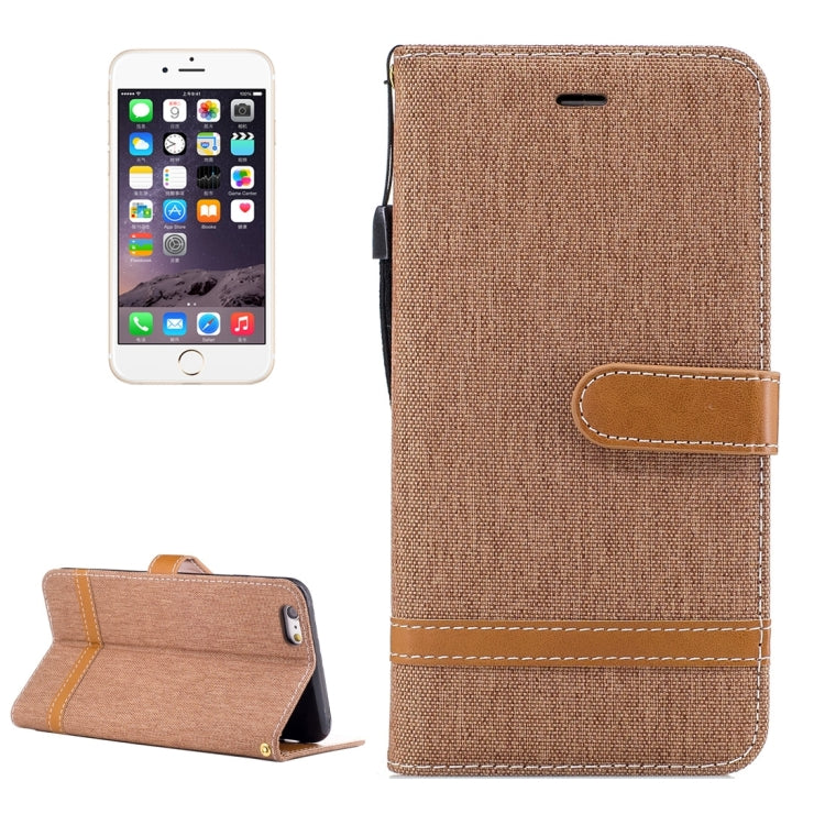 For iPhone 6 Plus & 6s Plus Denim Texture Leather Case with Holder & Card Slots & Wallet & Lanyard