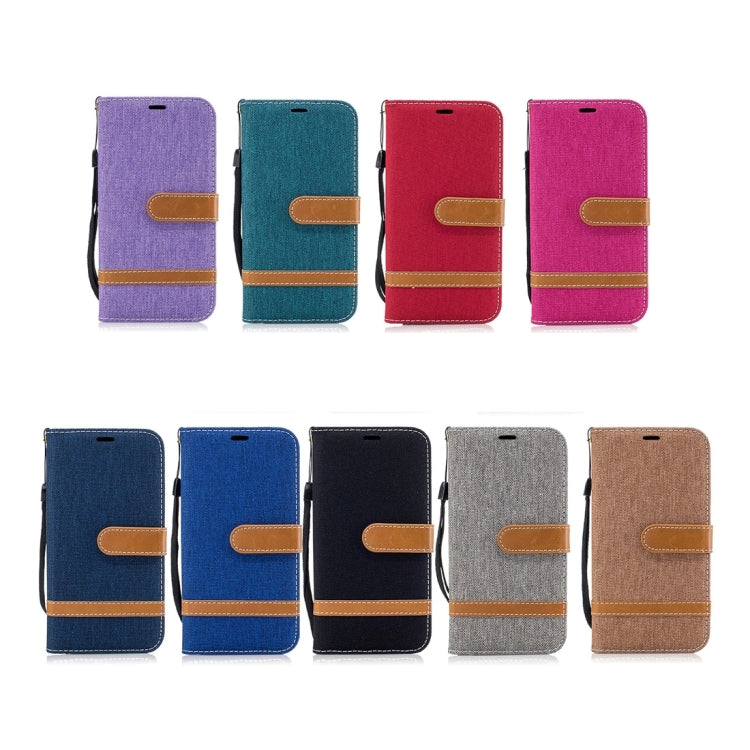 For iPhone 6 Plus & 6s Plus Denim Texture Leather Case with Holder & Card Slots & Wallet & Lanyard