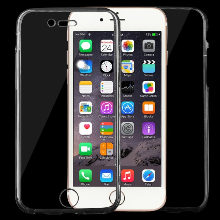 For iPhone 6 Plus & 6s Plus 0.75mm Double-sided Ultra-thin Transparent TPU Protective Case