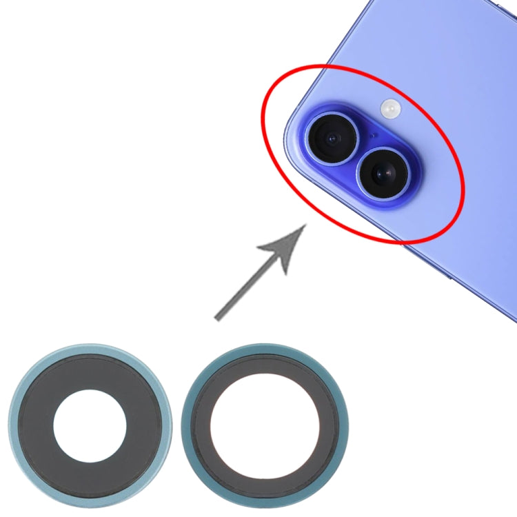 For iPhone 16 / 16 Plus Rear Camera Lens Cover